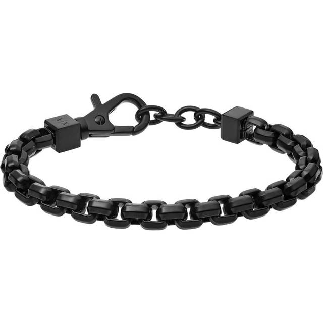 Armani Exchange Men's Black IP Belcher Bracelet