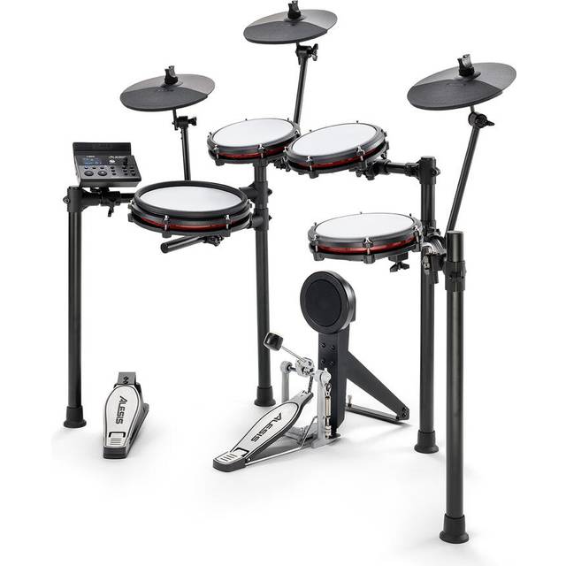Alesis Nitro Max Kit Eight Piece Electronic Drum Kit with Mesh Heads and Bluetooth