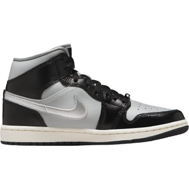 Nike Air Jordan 1 Mid SE W - Black/Light Smoke Grey/Sail