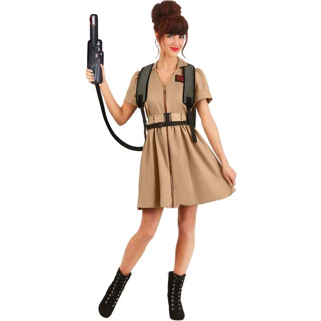 Ghostbusters Costume Women's Dress | Ghostbuster Costumes - Black&#47;Beige (S)