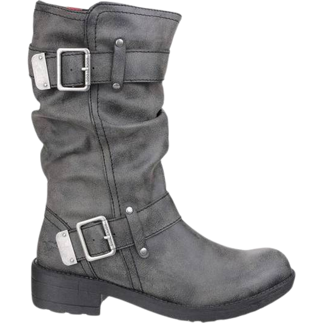 Rocket Dog Womens/Ladies Trumble Zip up Faux Leather Mid Calf Boots - Black - Size 5 (UK Shoe)