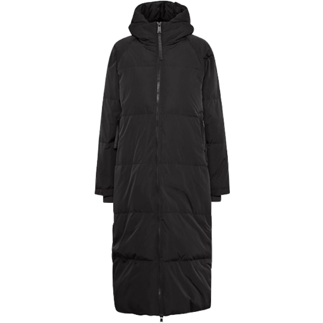 Women's Ichi Bunala JA4 Long Puffer Parka - Noir