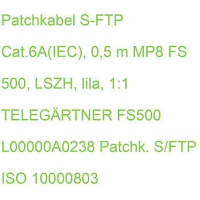 Telegärtner MP8 FS500 Cat6a SFTP RJ45 - RJ45 M-M 0.5m