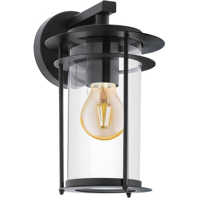 IP44 Outdoor Wall Light Black Dome Down Shade 1 x 60W E27 Bulb Porch Lamp