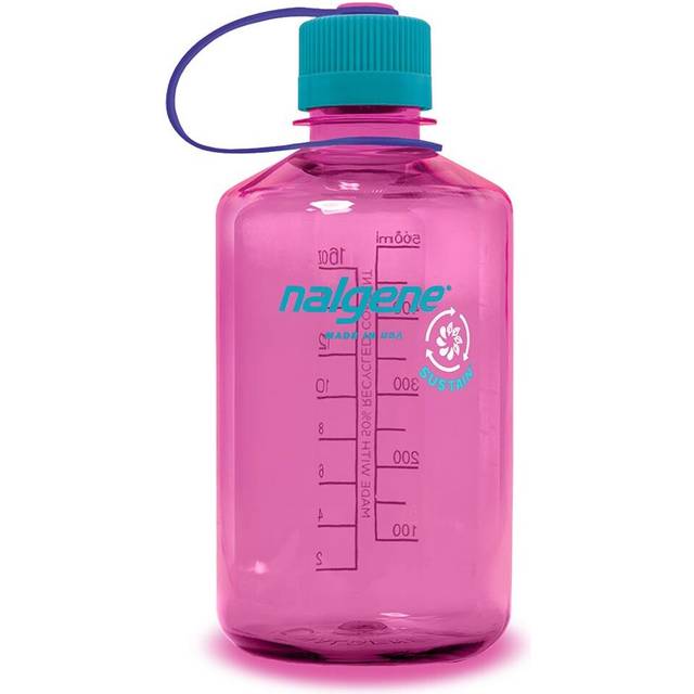 Nalgene Narrow Mouth Sustain Tritan 50% Recycled 500ml Bottle Electric Magenta - Pink