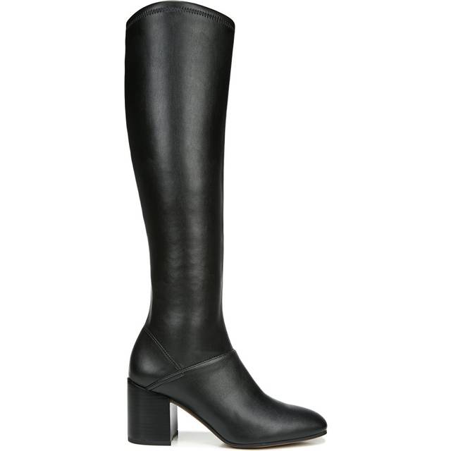Franco Sarto Womens Tribute Knee High Heeled Boot Black Leather 6 M
