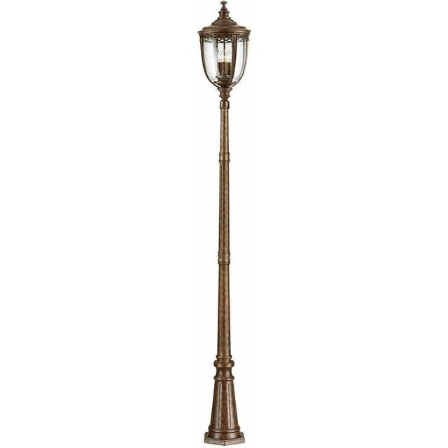 Outdoor IP44 3 Bulb Lamp Post British Bronze LED E14 60W Bulb Outside External