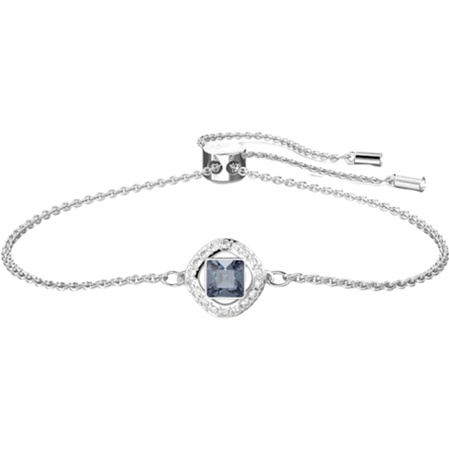 Una Angelic bracelet, Mixed cuts, Blue, Rhodium plated - OS