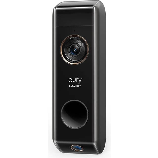 eufy Security Video Doorbell S330 Dual Camera (med batteri), extra kamera, batteridriven videodörrklocka, rörelsesensor, paketdetektering, 2K HD, avgiftsfri användning
