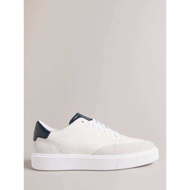 Ted Baker Mens Luigis Trainers - White Leather - Size UK 7