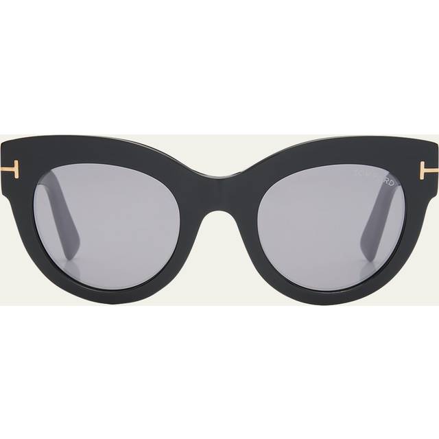 Tom Ford Lucilla Smoke Mirror Cat Eye Ladies Sunglasses FT1063 01C 51 - Black (Dimension: 7.0000x5.0000x4.0000 inches)