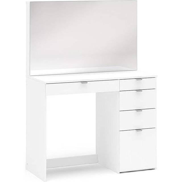 Birlea Ava 5 Drawer Dressing Table and Mirror White Dressing Table