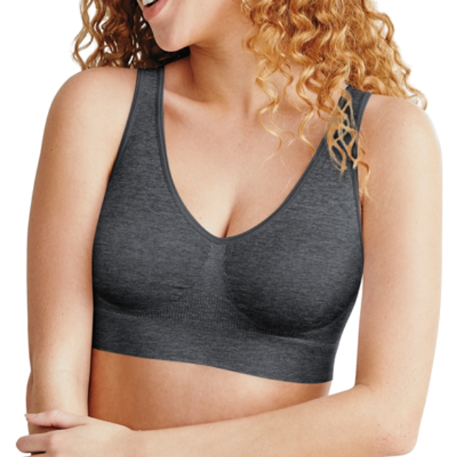 Hanes Womens Wireless Bra  Full-coverage Pullover Stretch-knit Smoothing T-shirt Bras  White  XX-Large US