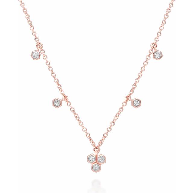Diamond Trilogy Choker Necklace in 9ct Rose Gold
