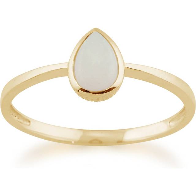 Classic Pear Shaped Opal Ring in 9ct Yellow Gold