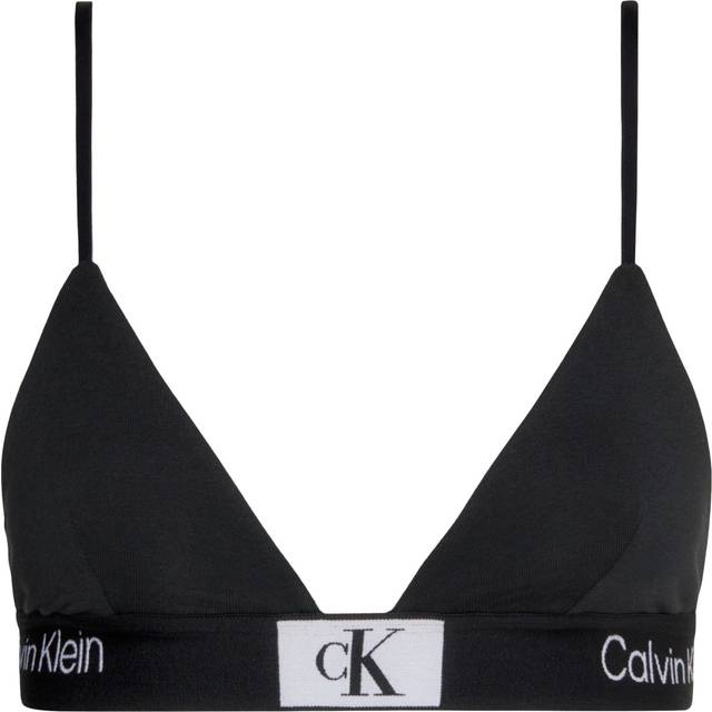 Calvin Klein kvinnors ofodrad triangel-bh, Svart, XL