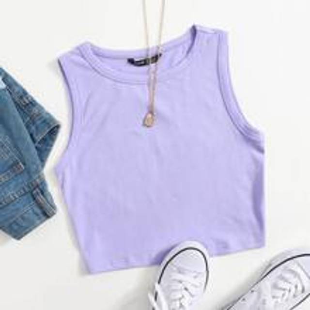 SHEIN Solid Crop Tank Top