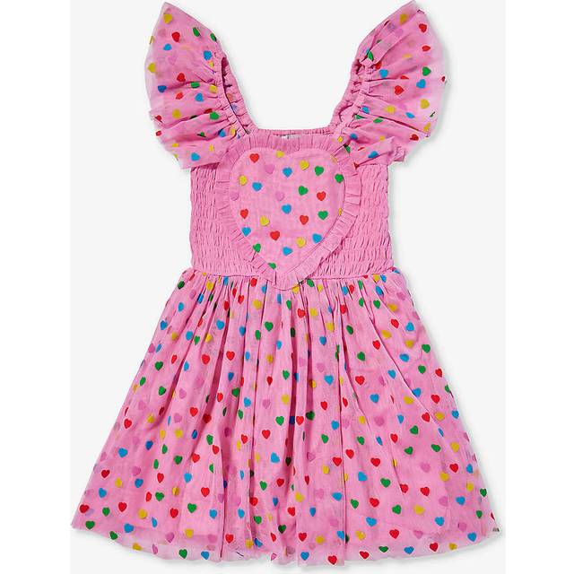 Stella McCartney Kids Printed tulle dress - pink (Y 14)