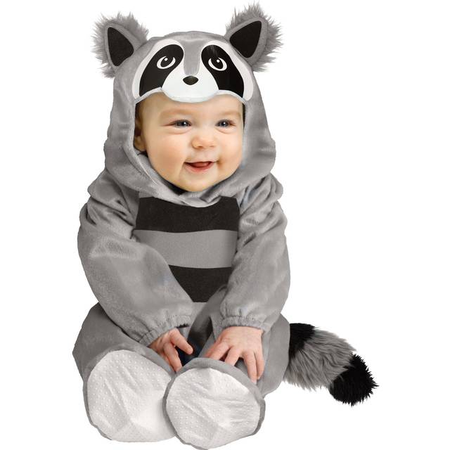 Infant Raccoon Costume | Warm Halloween Costumes for Babies - Gray (6/12mo)