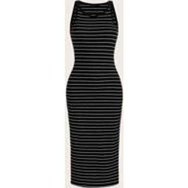 SHEIN Plus Striped Print Tank Dress, Summer