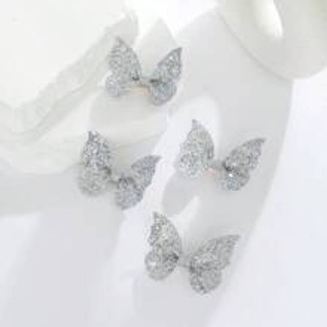 SHEIN 4pcs Girls Sequin Bow Decor Fashion Alligator Hair Clip For Hair Decoration