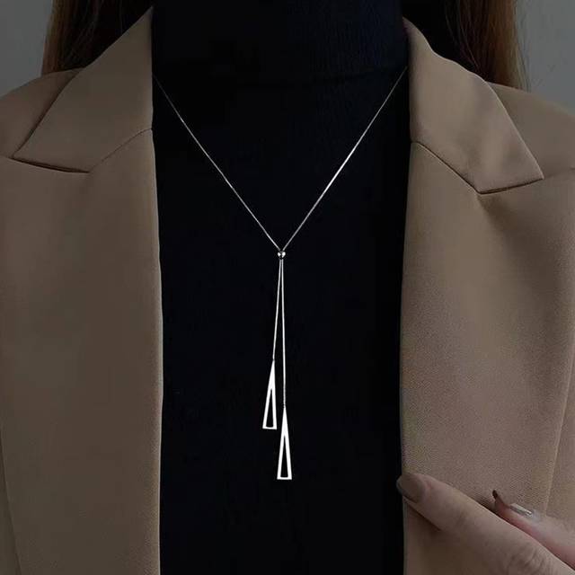 SHEIN Minimalist Y Lariat Necklace