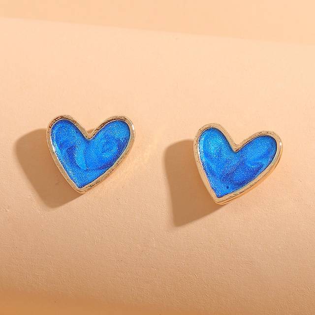 SHEIN Heart Shaped Stud Earrings Valentines,Mom,Mother,Mother&#39;s Day,Gift