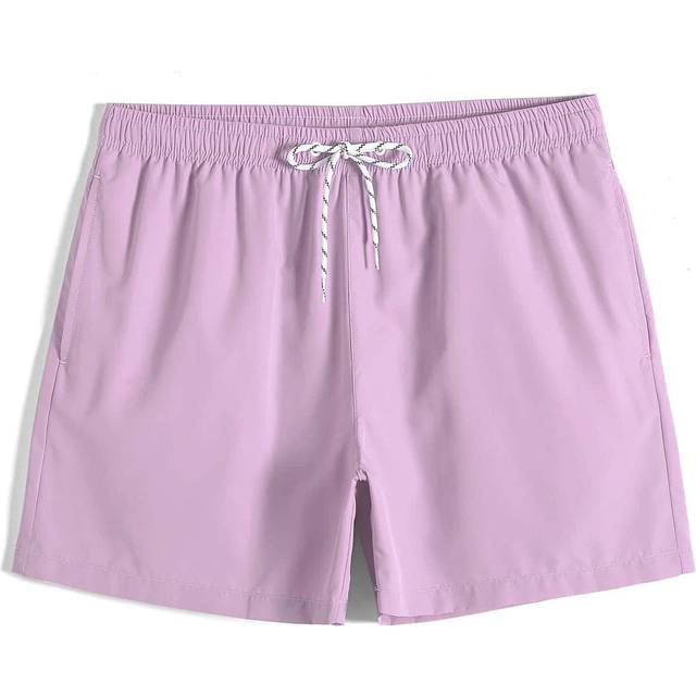 Manfinity Men Drawstring Waist Solid Swim Trunks