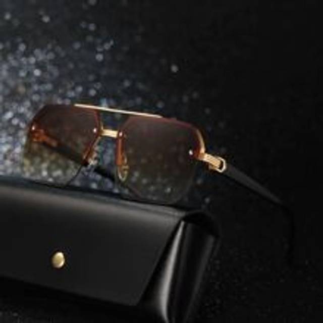 POLASUP 1pc Men&#39;s Metal Double-Bridge Fashion Glasses For Summer Beach Vacation,Outdoor,Travel