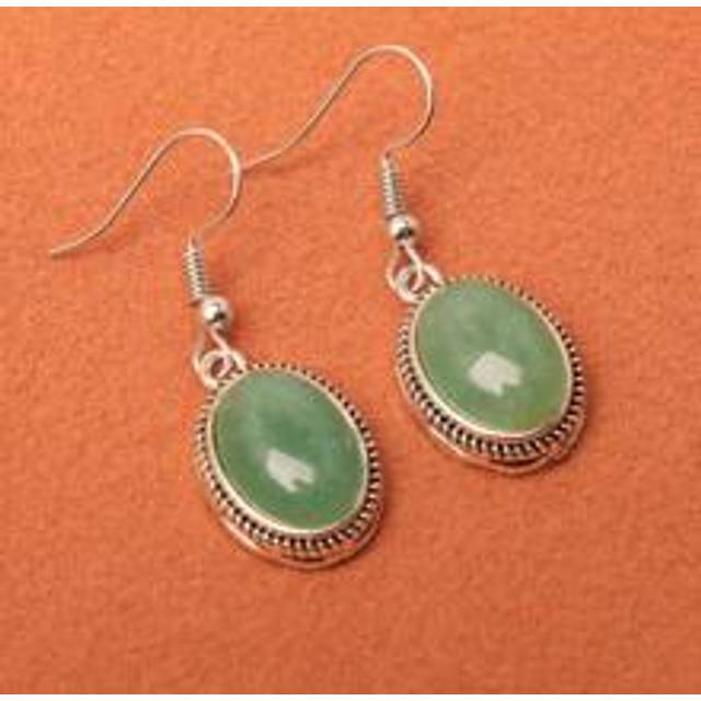 SHEIN 6 Color Option, 1 Pair Minimalist Faux Green Jade Oval Small Earrings For Women