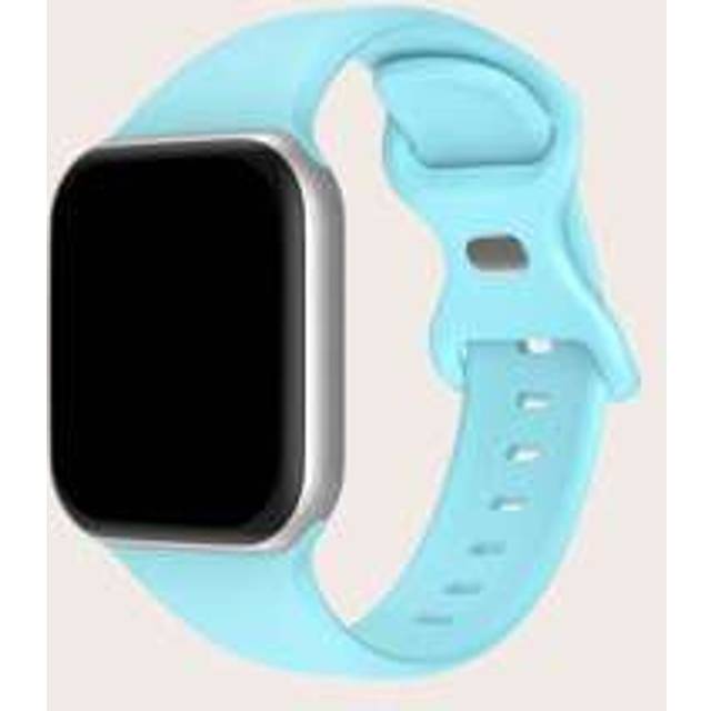 SHEIN 1pc Unisex Silicone Solid Color Watch Band, Soft & Comfortable, Waterproof, Compatible With 38mm, 40mm, 41mm, 42mm, 44mm, 45mm, 49mm Watches, Suitable
