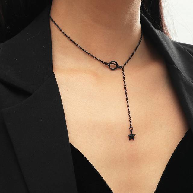 SHEIN Star Pendant Y-lariat Necklace