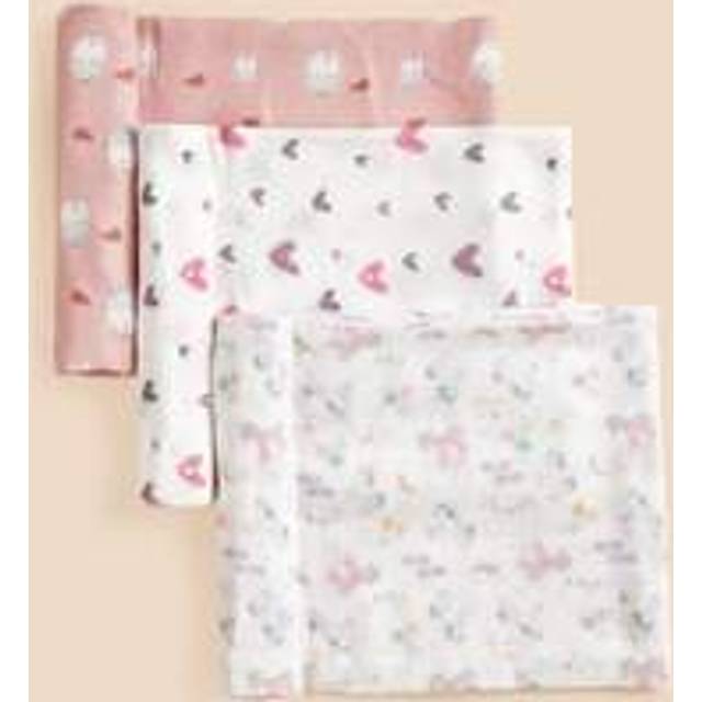 SHEIN 3pcs/Set Soft Breathable Heart, Unicorn, Fish Print Bandana Love Valentine
