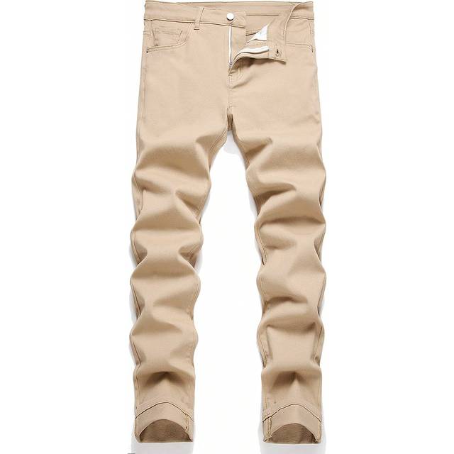 Knapp Ficka Dragkedja Enkel Herr Jeans - Kaki (28,29,30,31,32,36,33,34)