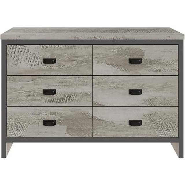 GFW Boston 3+3 Drawer Chest Grey, Grey