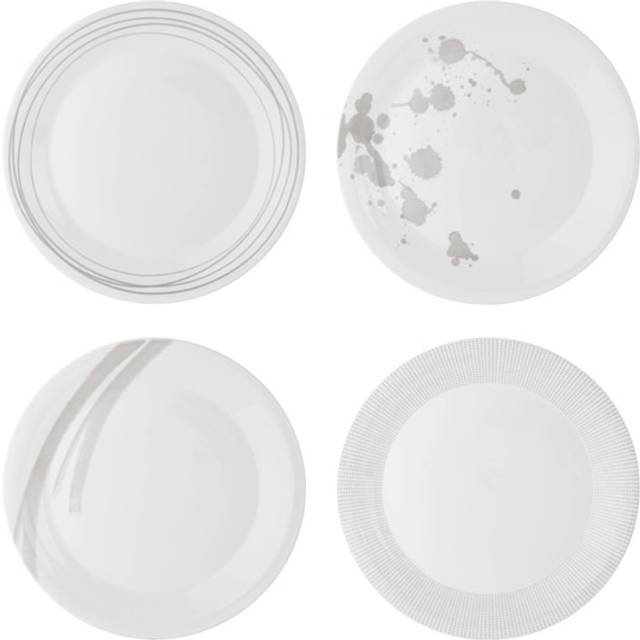 Royal Doulton 1815 Set Of 4 Pacific Mixed Pattern Stone Plates