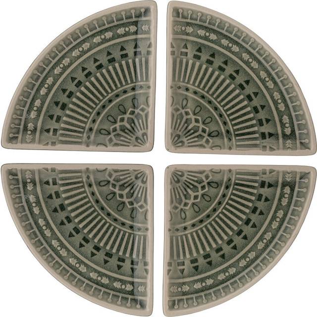 Bloomingville - Bricka / litet uppläggningsfat Rani 4-pack - Grön