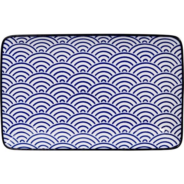 Nippon Blue Sushi Plate 13,5x21 cm, Wave