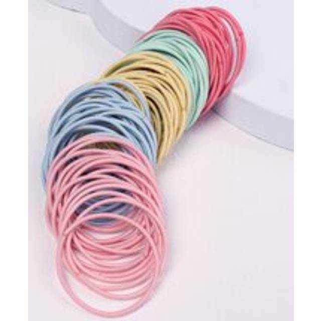 SHEIN 100pcs Girls&#39; Korean Style High Elasticity Basic Hair Ties Suitable For Daily Life