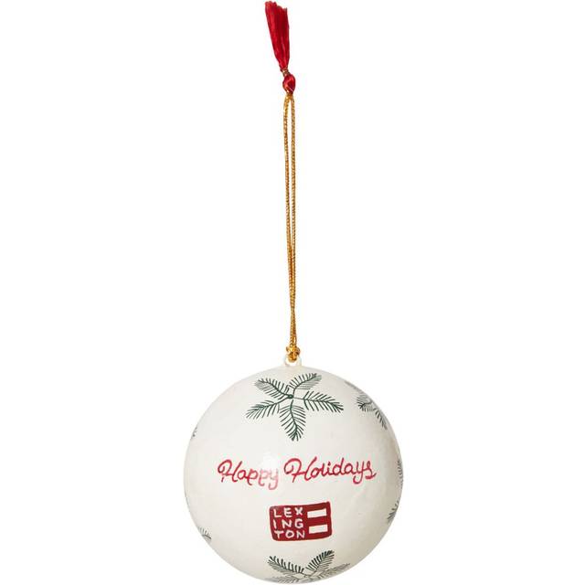 Lexington - Papier Maché Julkulor 2-pack /grön - Vit