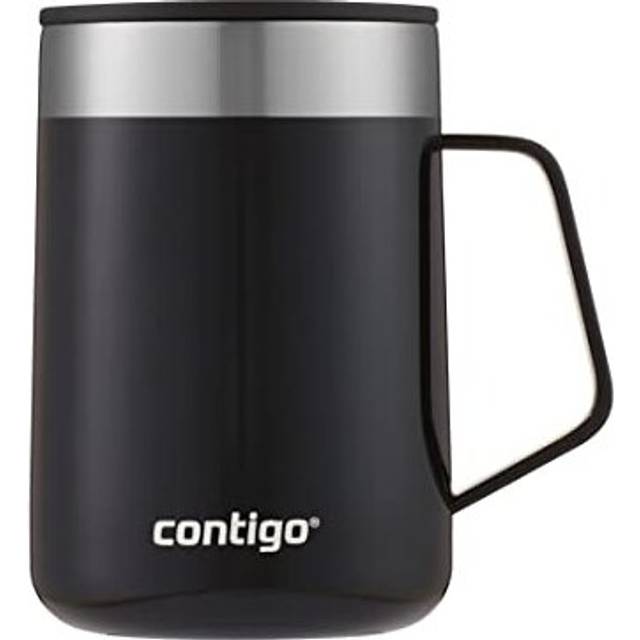 Contigo Streeterville Desk Mug, isolerad kaffemugg med handtag i rostfritt stål, kaffemugg med lock, håller kaffe och te varmt i upp till 5 timmar, perfekt för kontor och hem, 410 ml