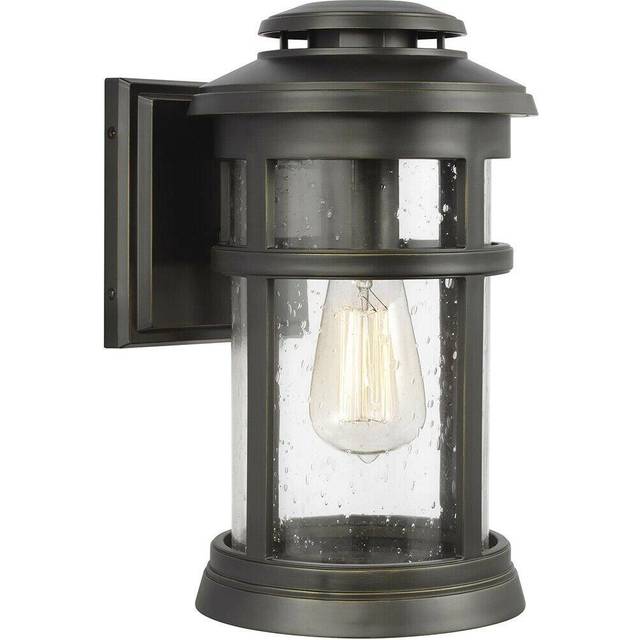 Outdoor IP44 1 Bulb Wall Light Lantern Antique Bronze LED E27 60W d00860