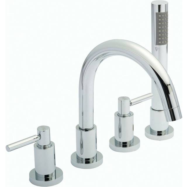 Hudson Reed Tec Lever Swivel Spout 4 Hole Bath Shower Mixer Tap &amp;
