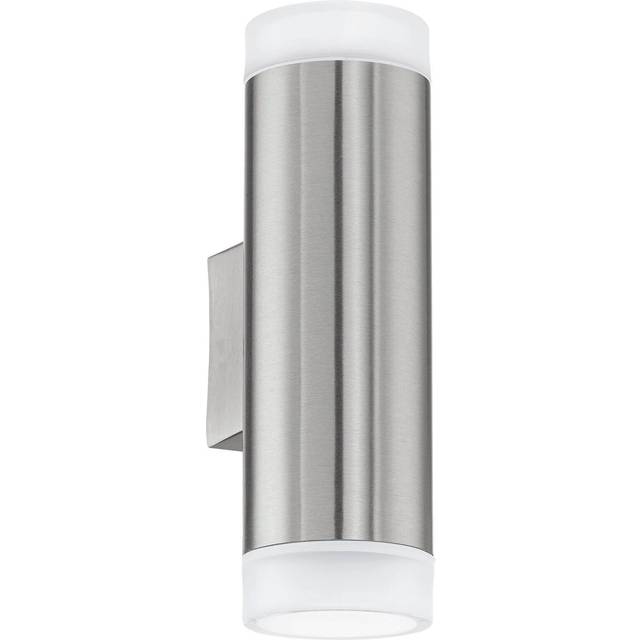 IP44 Outdoor Up & Down Wall Light Stainless Steel 2x 3W GU10 Bulb Porch Lamp