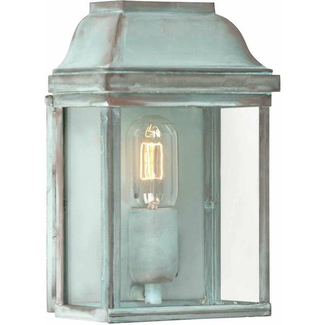 Outdoor IP44 Wall Light Sconce Verdigris LED E27 100W Bulb External d02557
