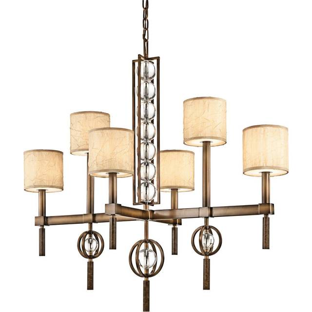 6 Bulb Chandelier Hanging Pendant LIght Cambridge Bronze LED E14 60W Bulb