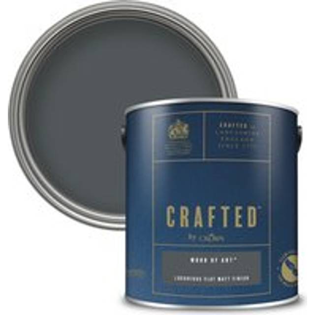 Crown Crafted Walls & Wood Work of Art Luxurious Flat Matt Paint 2.5L - Grey