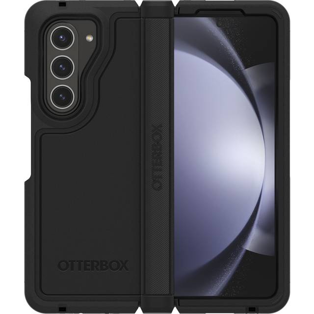 OtterBox Defender XT skal för Samsung Galaxy Z Fold5, extra stöttåligt, fallsäkert,skyddande skal, testad till militärstandard x4, för vikbara telefoner, Svart