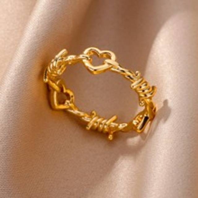 SHEIN Heart Decor Ring Valentines,Mom,Mother,Mother&#39;s Day,Gift