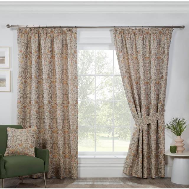 Kyoto Ready Made Pencil Pleat Curtains Natural - Beige